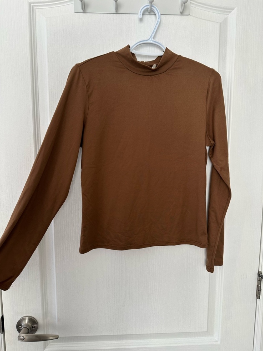 NWOT Live In The Moment Camel Tan Long Sleeve Bodycon Women's Top Size M